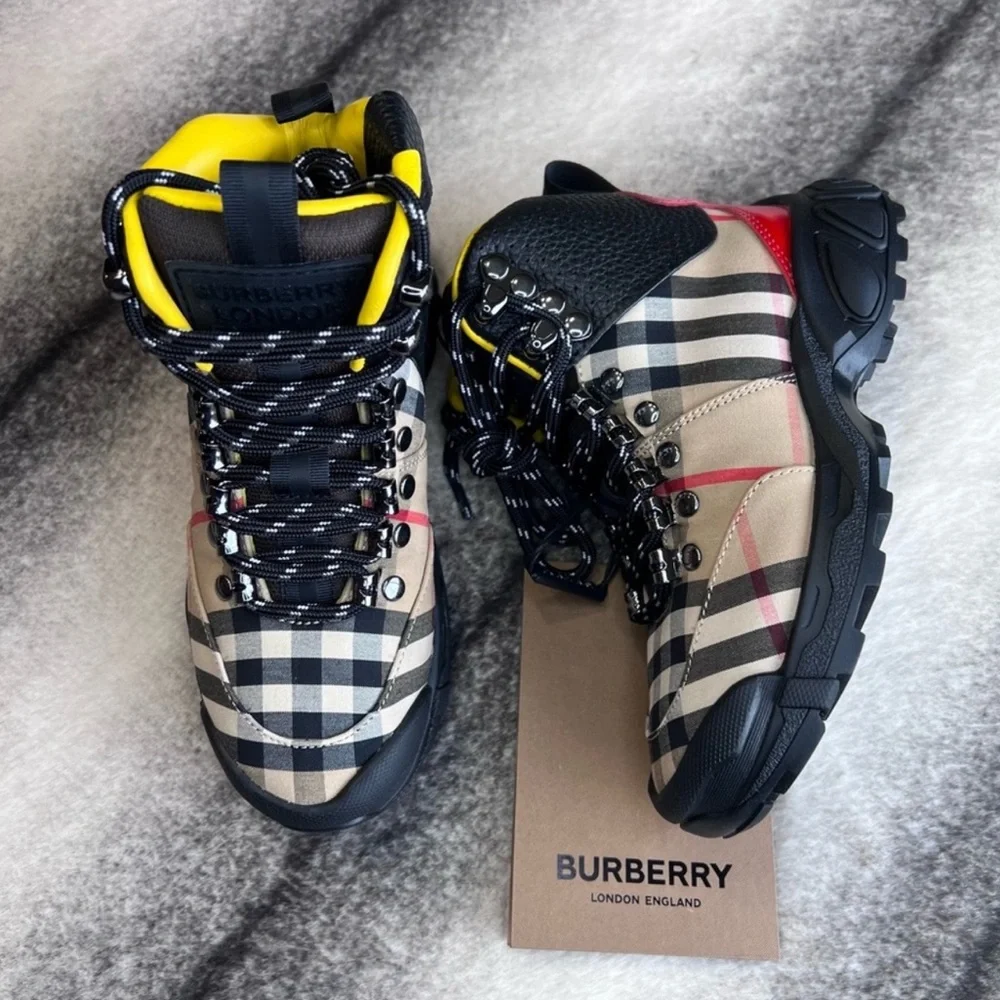 Burberry Vintage Check Logo Tor Hiking Boots